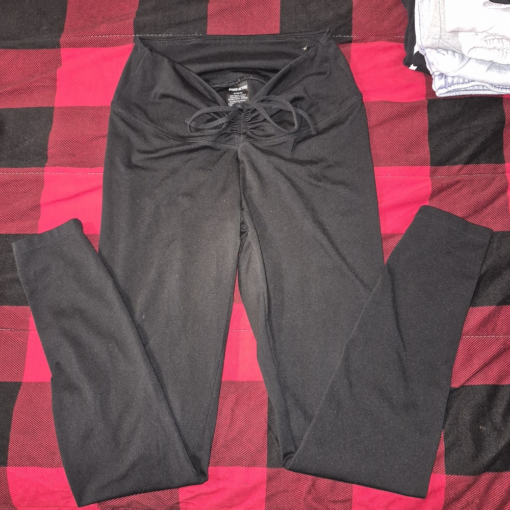 Black Drawstring Waist Leggings